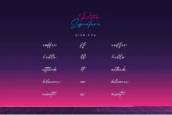 Retro Signature font