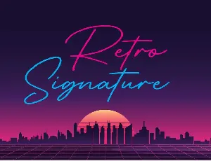 Retro Signature font