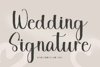 Wedding Signature font