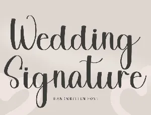 Wedding Signature font