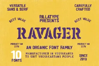 Ravager Display font