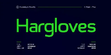 Hargloves Sans Serif font