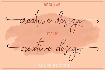 South Boston Script font