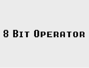 8-bit Operator font