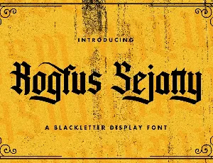 Rogfus Sejatty font