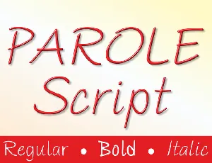 PAROLE Script font