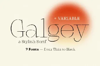 Galgey font