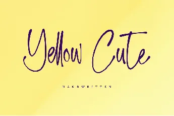 Yellow Cute font