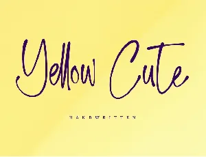 Yellow Cute font