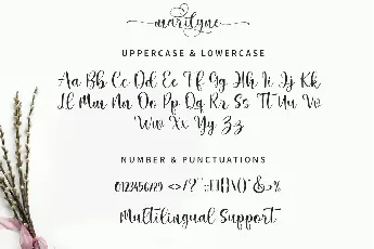 Marilyne Modern Calligraphy font