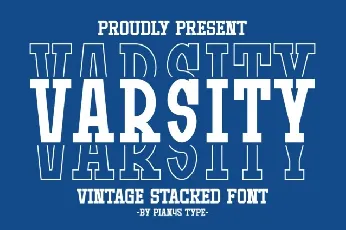 Varsity Stacked font