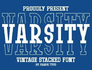 Varsity Stacked font