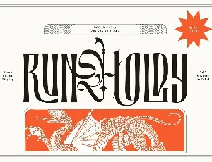 Runholdy font