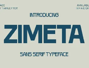 Zimeta font