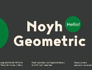 Noyh Geometric Family font