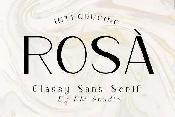 RosÃ  Sans Serif font