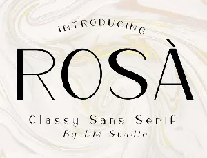 RosÃ  Sans Serif font