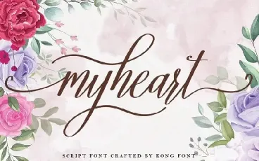 Myheart Calligraphy font