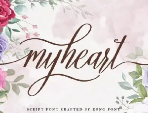 Myheart Calligraphy font