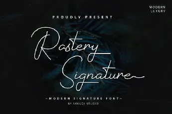 Rastery Signature font