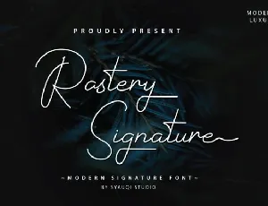 Rastery Signature font