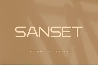 Sanset font