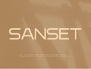 Sanset font