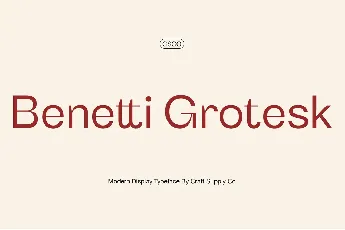 Benetti Grotesk Free font