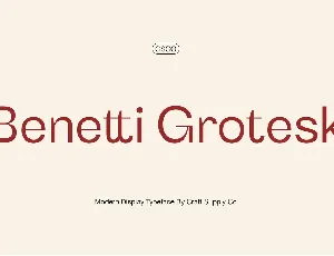 Benetti Grotesk Free font