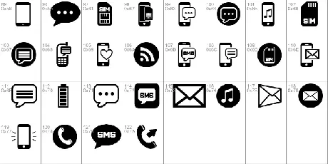 Mobile Icons font