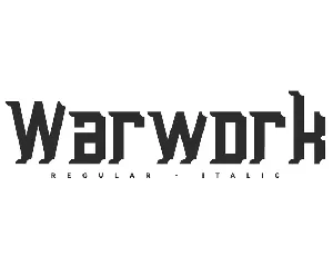 Warwork font