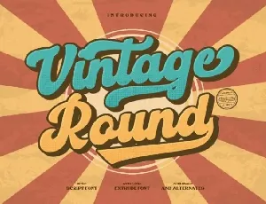 Vintage Round font