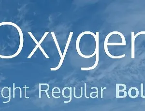 Oxygen Family font