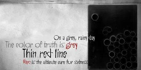 Grey+Red font