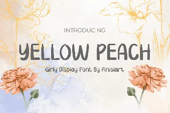 Yellow Peach font