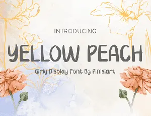 Yellow Peach font