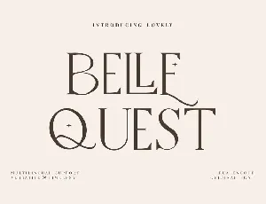 Belle Quest font