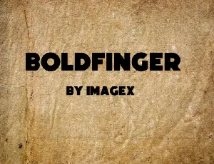 Boldfinger Sans Serif font