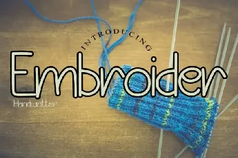 Embroiderr Display font