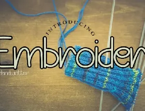 Embroiderr Display font