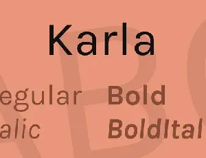 Karla Family font