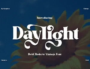 Daylight font