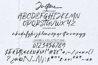 Justone font