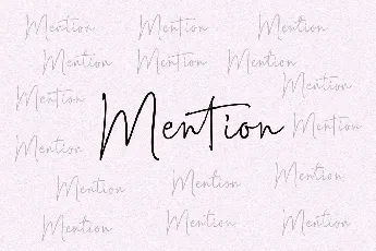 Mention Signature Free font