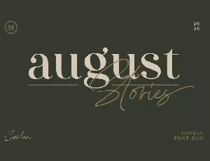 August Stories Duo font