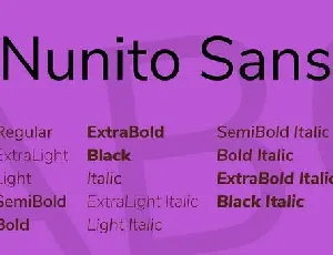 Nunito Sans Family font