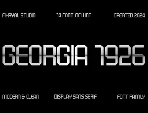 Georgia 1926 Family font