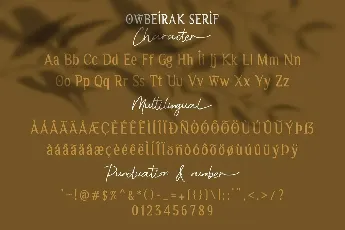 Owbeirak Sri Demo font