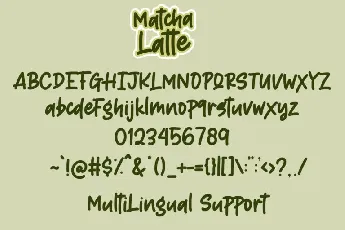 Matcha Latte font