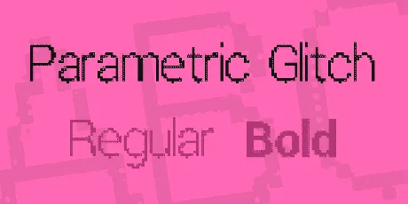 Parametric Glitch font